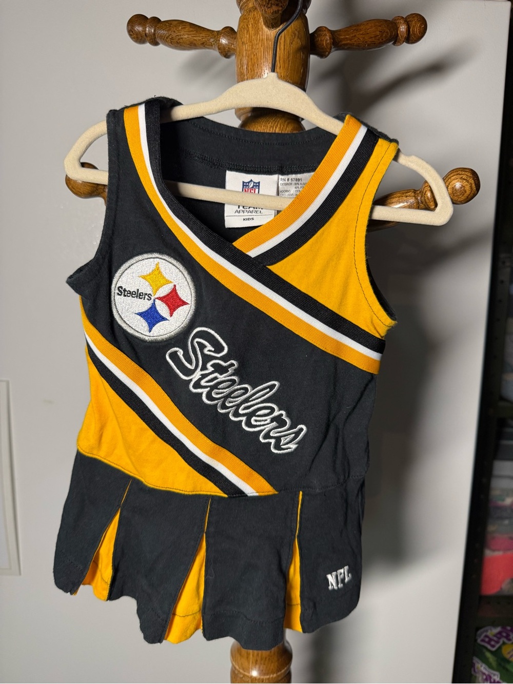 NFL Pittsburgh Steelers Baby Black & Gold Cheer Dress